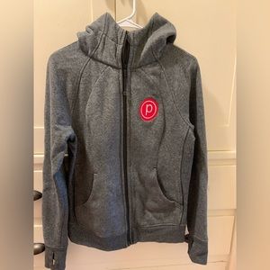 Pure Barre Logo embroidered Lululemon scuba hoodie